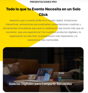 Productos Digitales Para Eventos (Invitaciones digitales, Micro sitios, Galerías, etc...)