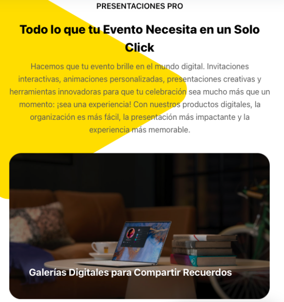 Productos Digitales Para Eventos (Invitaciones digitales, Micro sitios, Galerías, etc...)